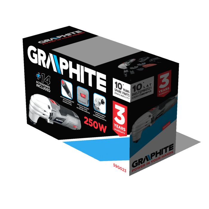 Multifunkčné zariadenie oscilačná brúska s výkonom 250W, 59G023 GRAPHITE