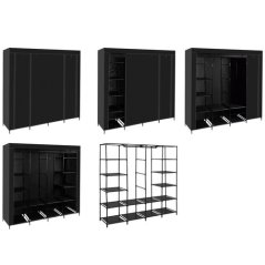 Textil-Kleiderschrank 170 x 170 x 42 cm