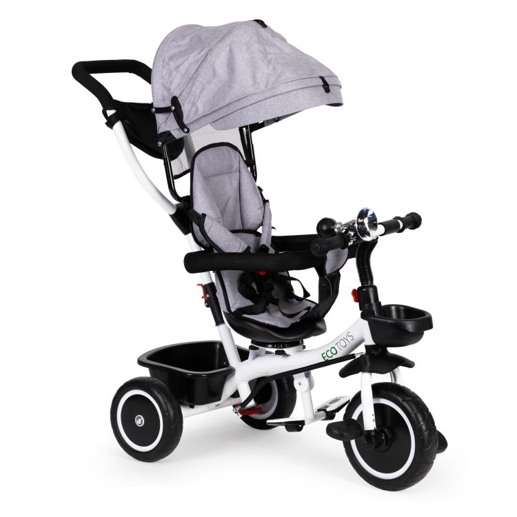 Trojkolka, kočík v sivej farbe Ecotoys