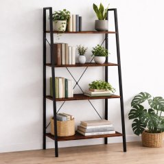 Bücherregal für Bücher und Dekorationen mit 4 Fächern - 147 cm