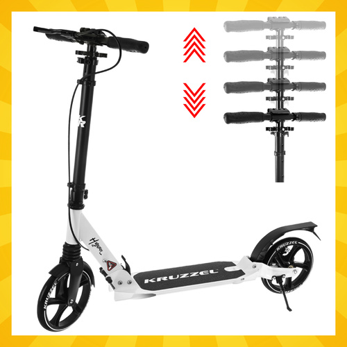 Zložljiv mestni skuter z vzmetenjem - velika kolesa 200 mm