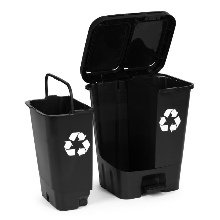 Hulladékválogató tartály 40 l - fekete