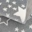 Tappeto per bambini rotondo grigio con stelle