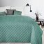 Jednobarevný přehoz na postel tyrkysové barvy