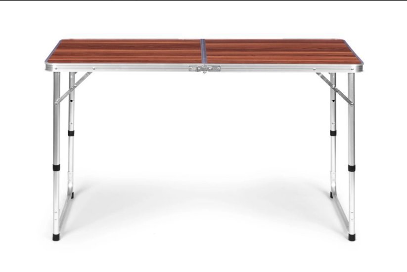 Skládací cateringový stůl 120 x 60 cm s imitací dřeva