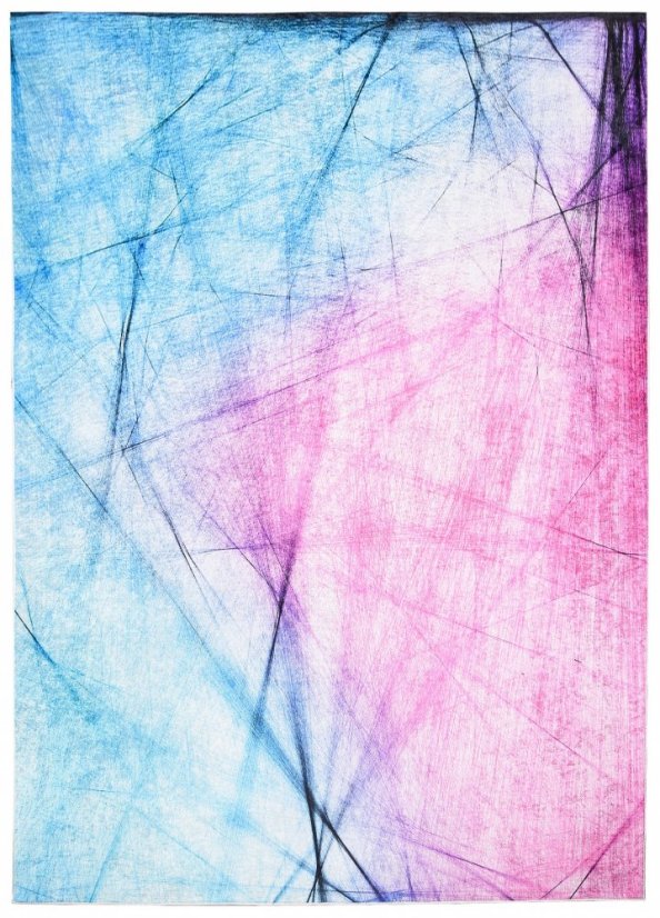 Covor abstract albastru și roz  - Dimensiunea covorului: Lăţime: 120 cm | Lungime: 170 cm