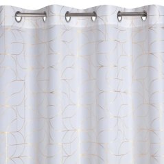 Eleganter Vorhang mit zartem Muster - weiß