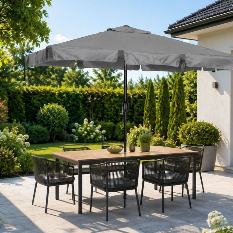Elegantný záhradný slnečník s nastaviteľným sklonom 200x130 cm