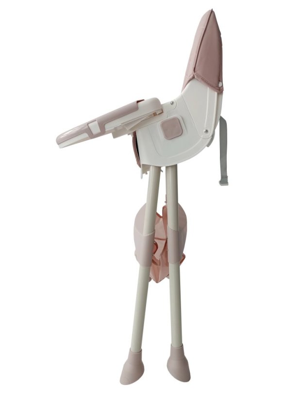 Skládací jídelní židlička 4v1 – růžová