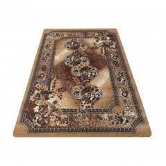 Originální vintage koberec v hnědé barvě