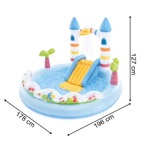 Detské vodné ihrisko Intex 56148NP - hrad s jednorožcom