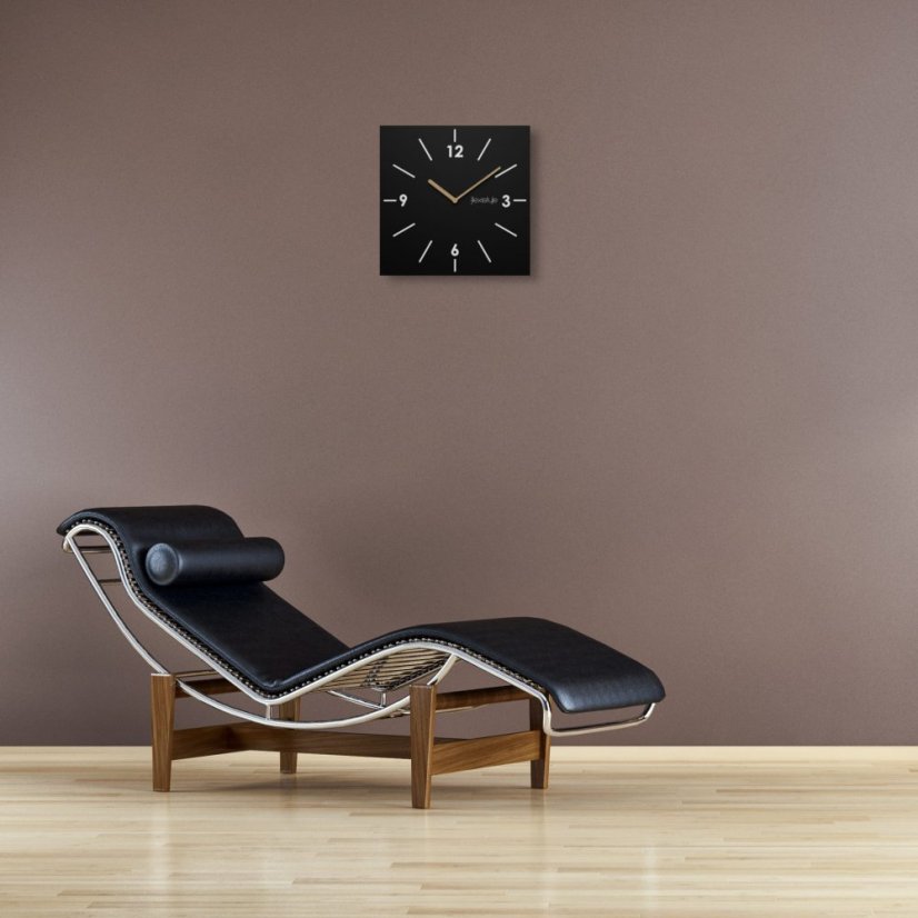 Nástenné hodiny Scandic 30 cm - čierne