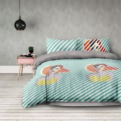 Retro posteľné obliečky v zelenej farbe
