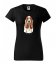 Модерна дамска памучна тениска с щампа на ловно куче Басет
