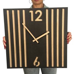 Orologio da parete di design LAMELE 50 x 50 cm