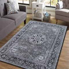 Vintage vzorovaný koberec do obýváku šedé barvy