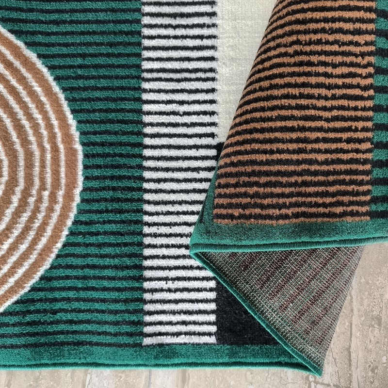 Tappeto ALFA con motivo geometrico - verde