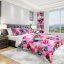 Romantická obliečka na posteľ v ružovej farbe so srdiečkami