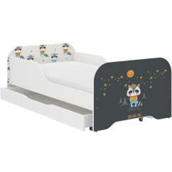 Atemberaubendes hochwertiges Kinderbett mit Dachs 160 x 80 cm