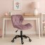 Scaun pivotant de birou ergonomic - catifea - Culoare: Violet