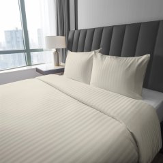 Biancheria da letto di lusso in cotone damascato beige