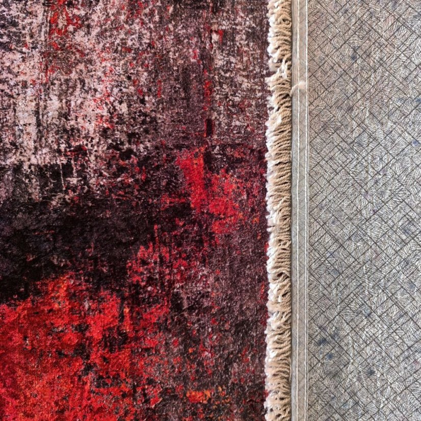 Tappeto moderno per il soggiorno rosso-nero - URBAN ART
