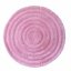 Covor rotund cu diametru 90 cm culoarea roz pudră
