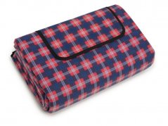 Vysoce kvalitní pikniková deka v modročervené barvě