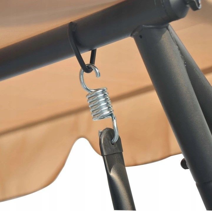 Záhradná polohovateľná hojdačka béžovej farby