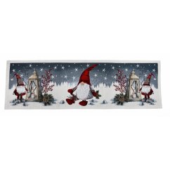 Tapiserie de Crăciun față de masă - Leprechaun cu lanternă 40x180 cm