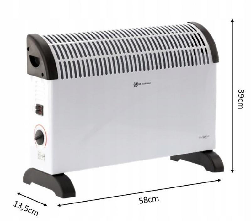 Konvektorska grijalica 2000W 58 x 13,5 x 39 cm