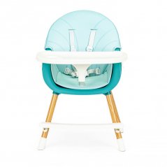 Dětská modrá židle na krmení 2v1 