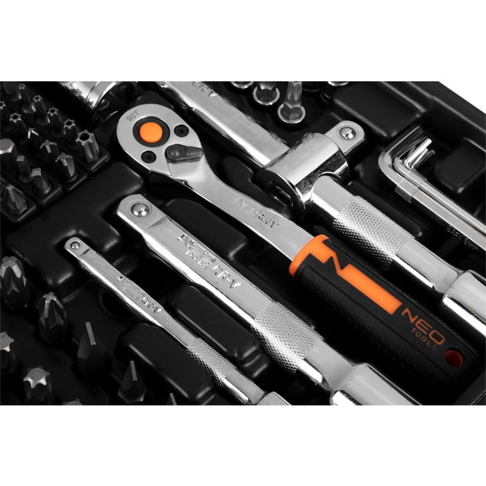 Nástrčkové kľúče 1/2", 3/8", 1/4", sada 219 ks, CrV 10-076 NEO