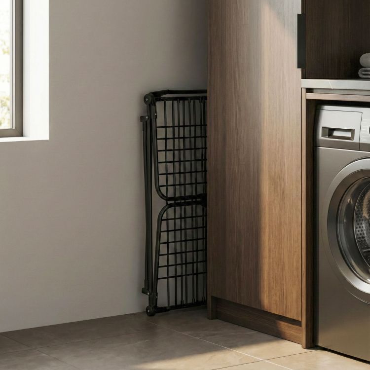 Sušilica rublja - 25 m2 površine za sušenje, 4 sklopiva krila, crna