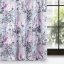 Perdea florală de culoare mov cu panglică 140 x 270 cm