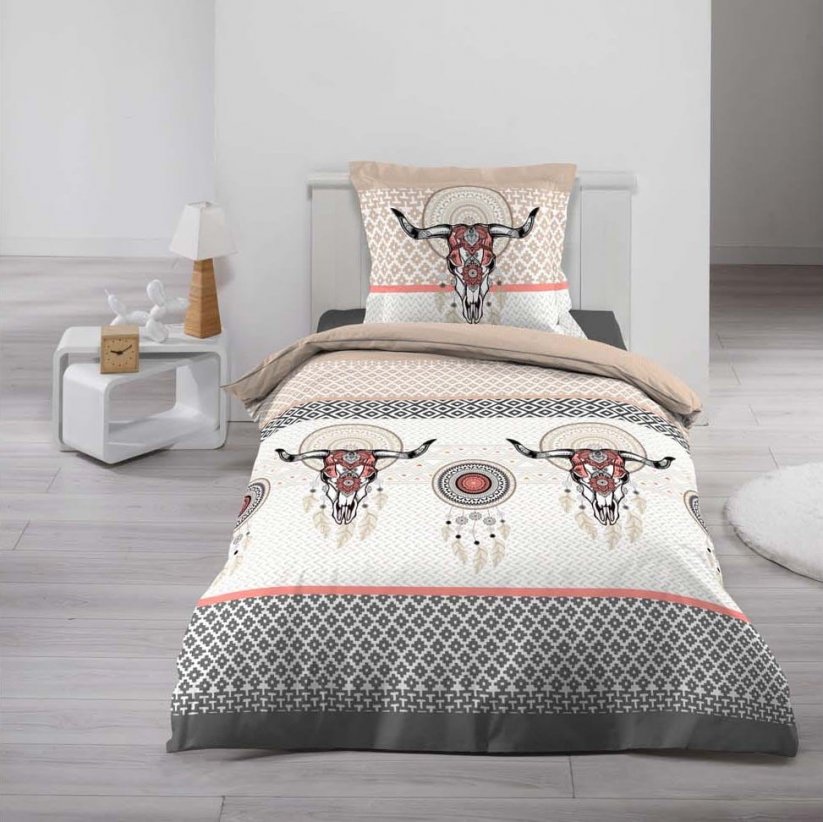 Biancheria da letto di qualità con motivo toro 140 x 200 cm