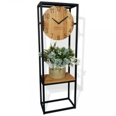 Elegante orologio in rovere con robusta struttura in metallo 100 cm