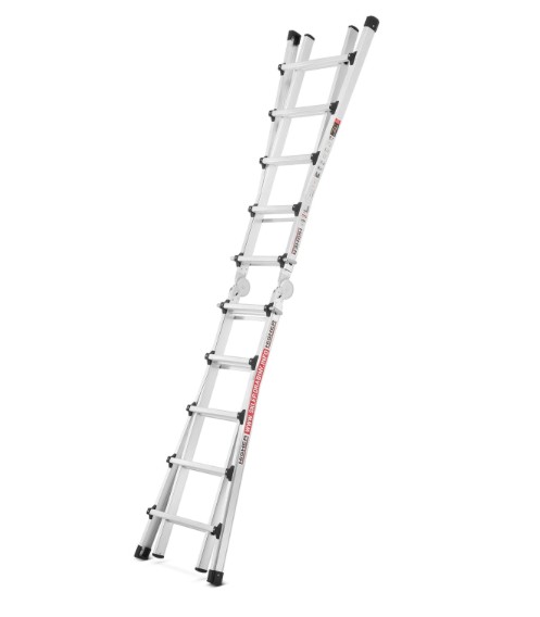 Teleskopska aluminijasta lestev 4 x 5 stopnic