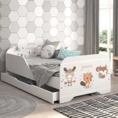 MIKI Gyerekágy 160 x 80 cm Erdei állatok
