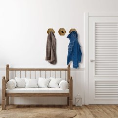 Fali fogas tömör tölgyfából - 3 db