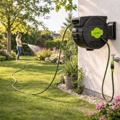 Avvolgitore automatico per tubi da giardino - Avvolgitore a parete con tubo da 20 m