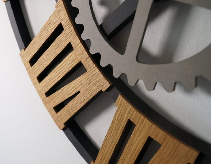 Einzigartige Wanduhr im Industriestil 80 cm