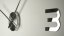 Design-Spiegel-Wanduhr zum Aufkleben, 80 cm