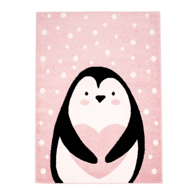 Розов килим за игра за момичета Пингвин