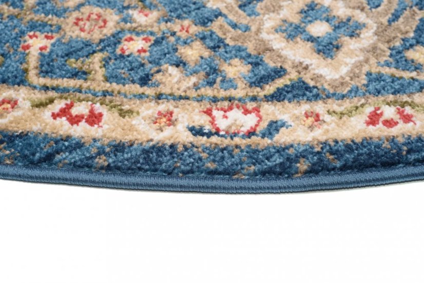 Covor rotund de epocă în albastru