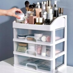 Kosmetik-Organizer 26,5 x 17 x 23,5 weiß