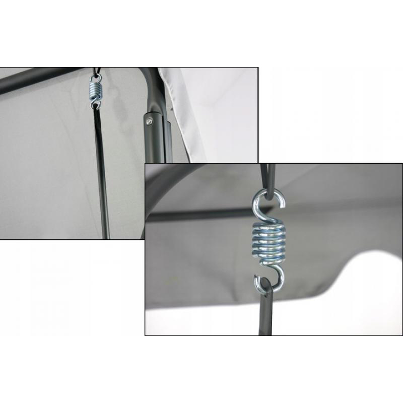 Záhradná hojdačka 170 x 110 x 153 cm – svetlo sivá