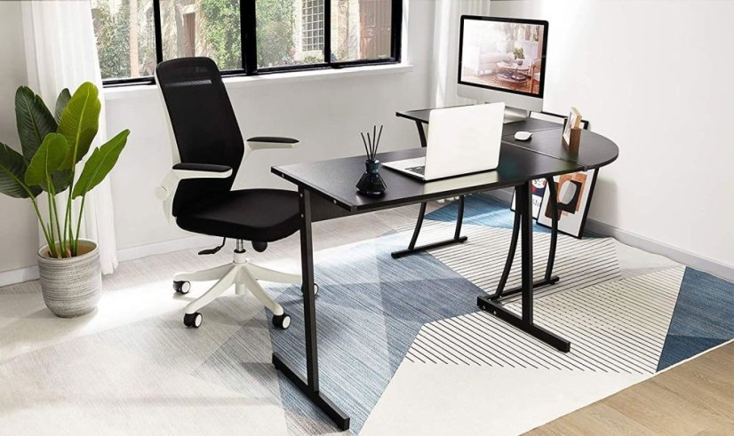 Moderna kotna miza  LOFT črna