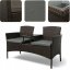 Garten-Rattan-Garnitur NM-03 - braun + graue Kissen