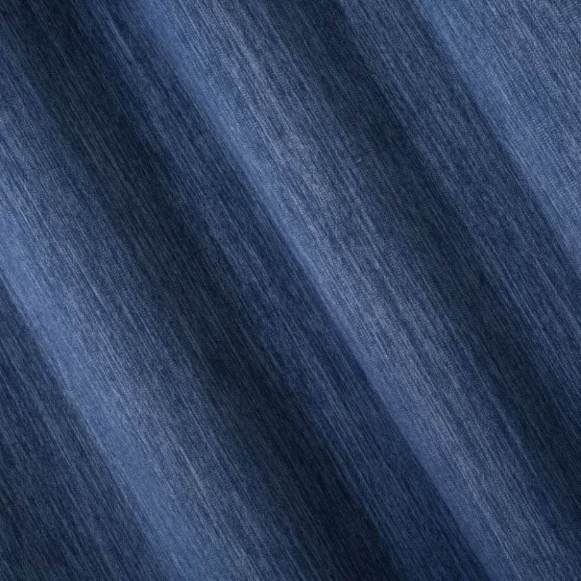 Jednoduchý záves v modrej farbe so zavesením na kruhy 140 x 250 cm